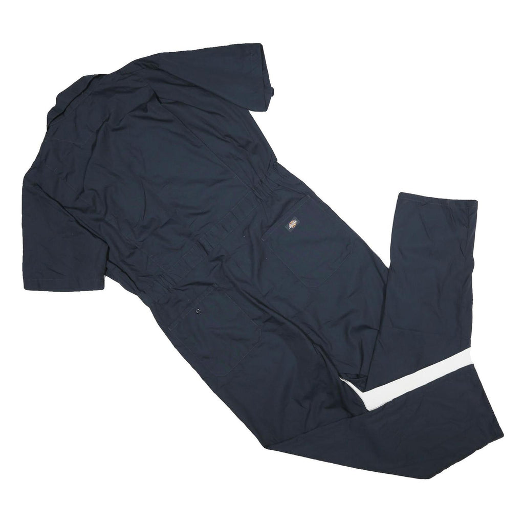 DICKIES Mens Navy Blue Cotton Regular Fit Dungarees L W40 L29 Workwear