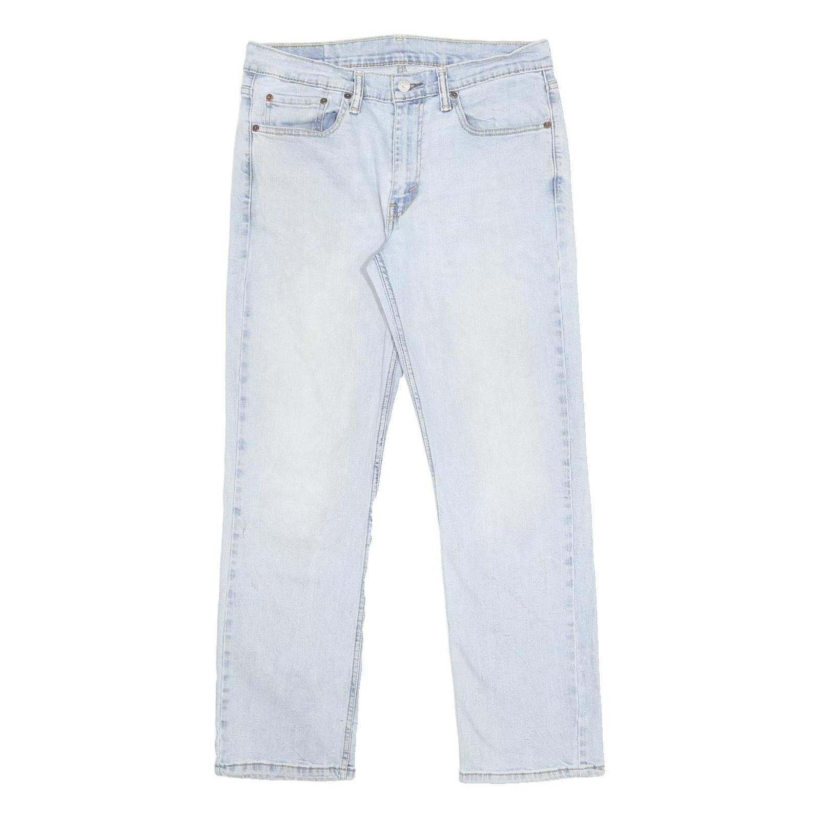 LEVI'S Mens 514 Slim Slim Fit Straight Denim Light Blue W32 L30 Classic Zip
