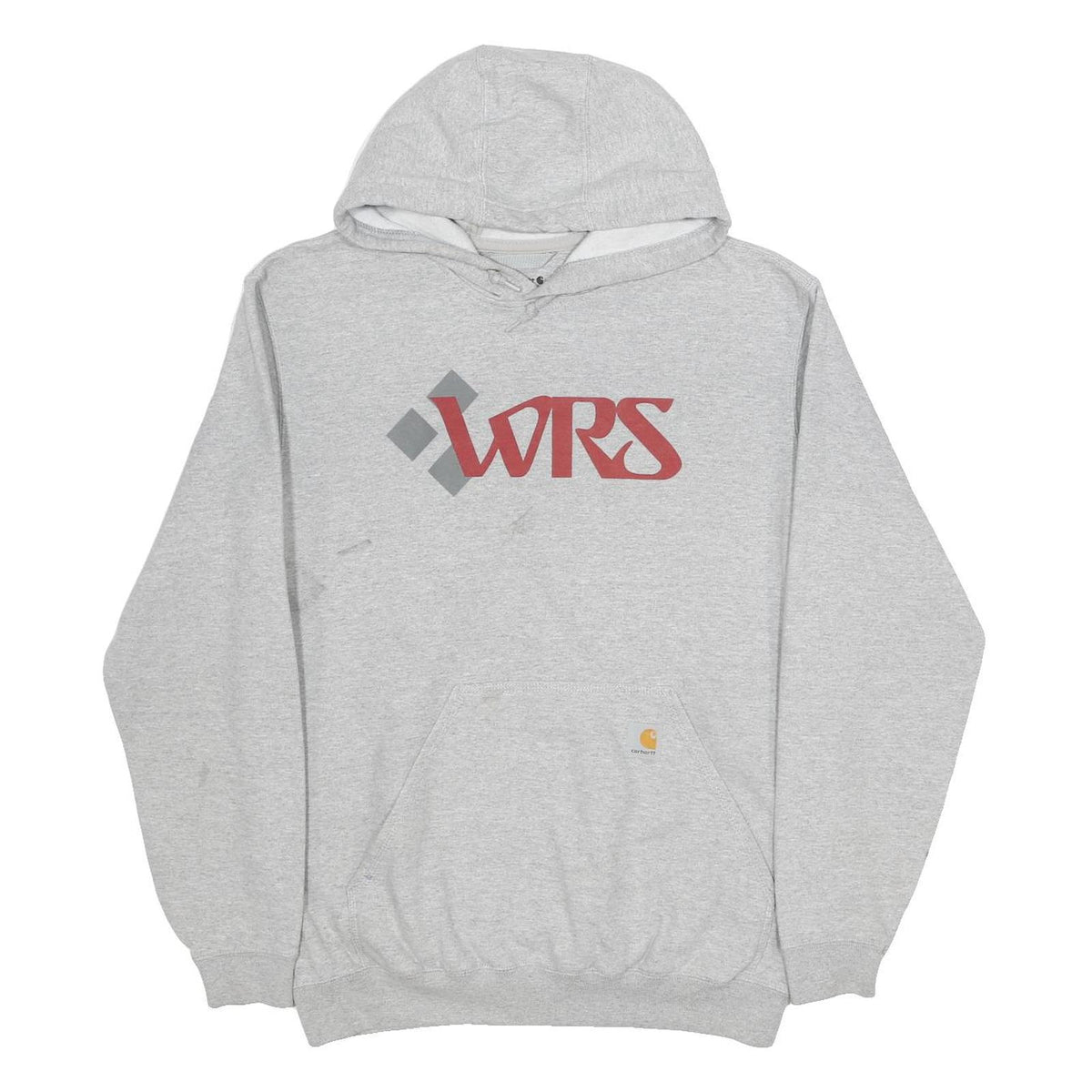 CARHARTT Mens Grey Hoodie M Cotton Blend Pullover WRS Print