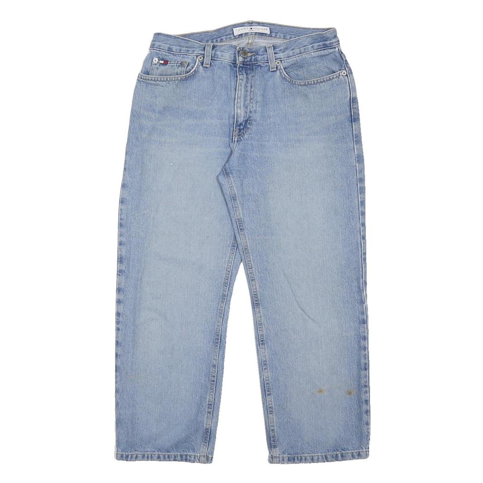 TOMMY HILFIGER Womens Jeans Blue Relaxed Straight Denim Medium W29 L25 Casual