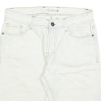GREEN COAST Mens Shorts White Casual M W32 Cotton Blend Straight Fit Pockets