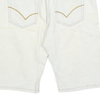 GREEN COAST Mens Shorts White Casual M W32 Cotton Blend Straight Fit Pockets