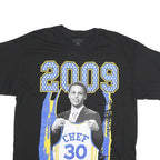 AUTHENTIC Mens Black Blue Yellow Graphic T-Shirt XL Short Sleeve Round Neck 2009