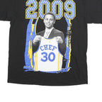 AUTHENTIC Mens Black Blue Yellow Graphic T-Shirt XL Short Sleeve Round Neck 2009