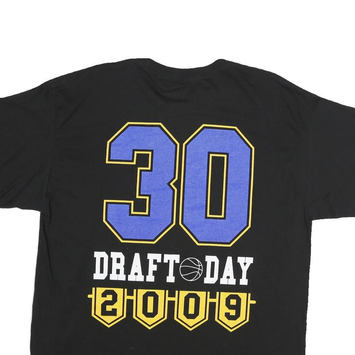 AUTHENTIC Mens Black Blue Yellow Graphic T-Shirt XL Short Sleeve Round Neck 2009