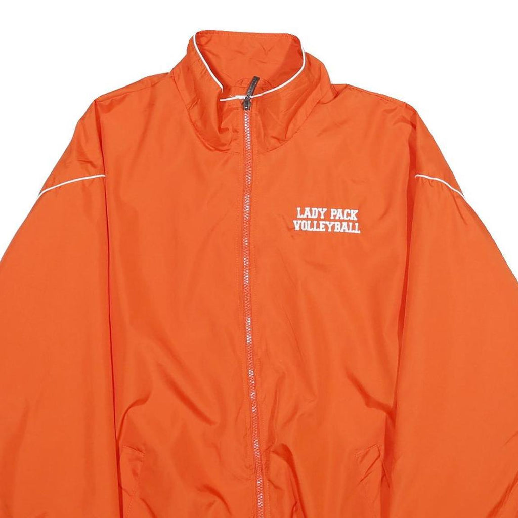 AUGUSTA SPORTSWEAR Mens Orange Zip Jacket XL Polyester Plain Lightweight Sports