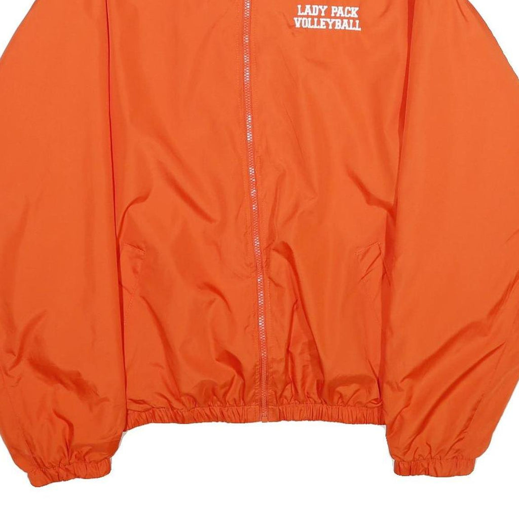 AUGUSTA SPORTSWEAR Mens Orange Zip Jacket XL Polyester Plain Lightweight Sports