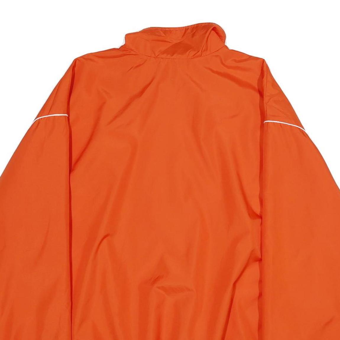 AUGUSTA SPORTSWEAR Mens Orange Zip Jacket XL Polyester Plain Lightweight Sports