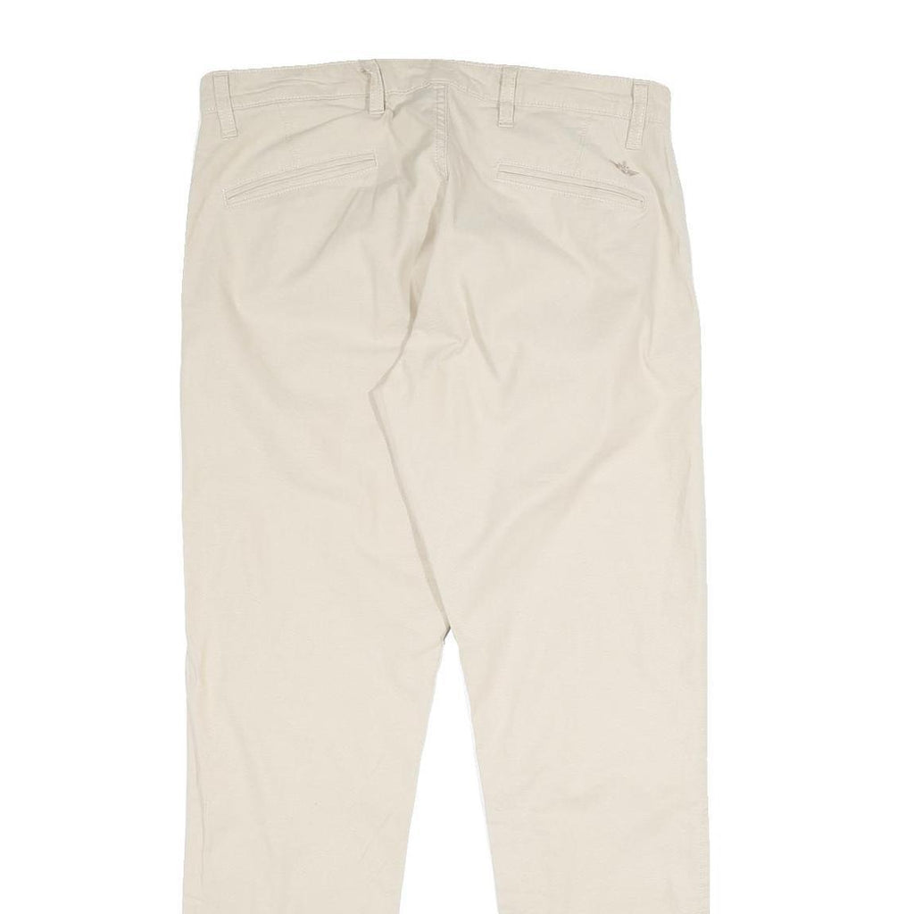 DOCKERS Mens Cotton Beige Regular Straight Trousers W32 L32 Classic Casual