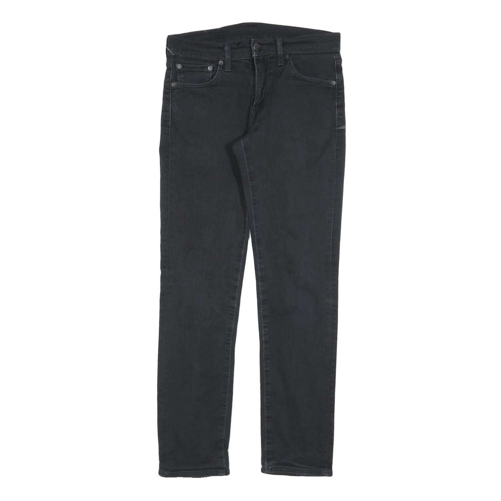 LEVI'S 511 Slim Mens Black Slim Skinny Denim W30 L32 Zip Cotton Blend Jeans