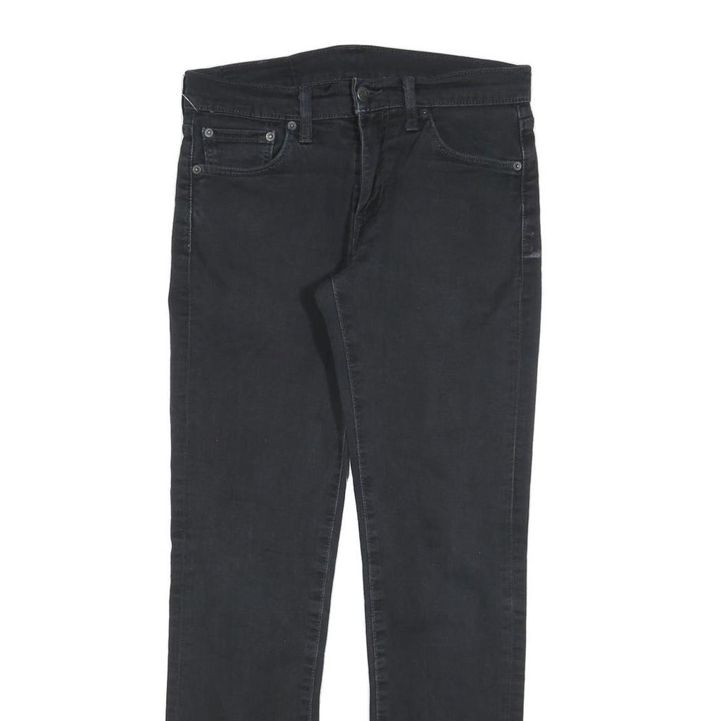 LEVI'S 511 Slim Mens Black Slim Skinny Denim W30 L32 Zip Cotton Blend Jeans