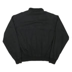 POP Mens Black Cotton Blend Bomber Jacket M Plain Zip Casual Classic