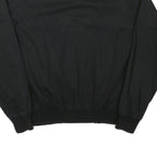 POP Mens Black Cotton Blend Bomber Jacket M Plain Zip Casual Classic