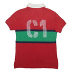 POLO RALPH LAUREN Mens Red & Green RL Guide Cotton Blend Short Sleeve Polo Shirt