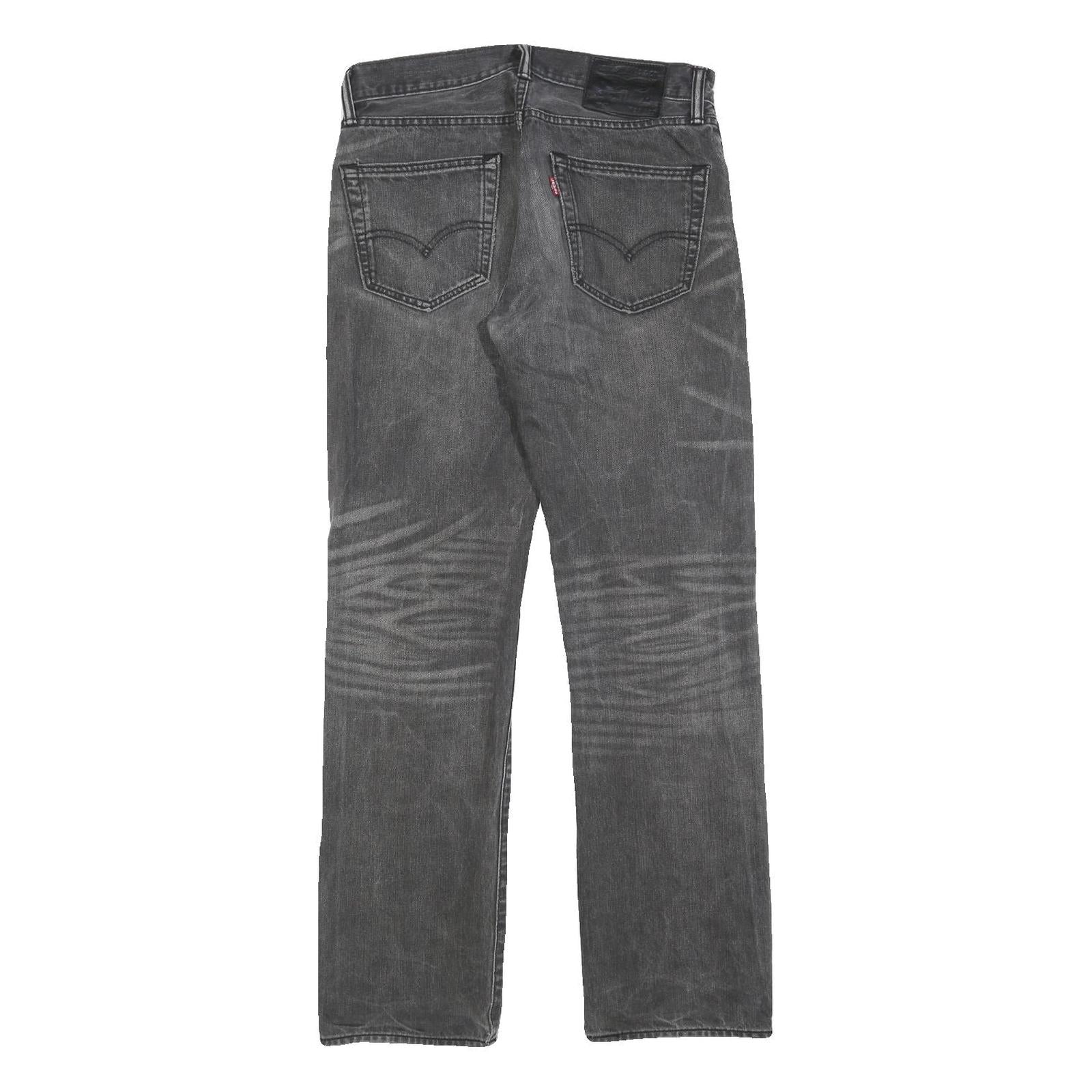 LEVI'S 505 Mens Jeans Grey Regular Straight Denim Medium W29 L32 Classic Fit