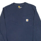 CARHARTT Womens T-Shirt Blue Long Sleeve XS
