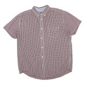 TOMMY HILFIGER Mens Red & White Check Shirt XL Button Down Collar Casual