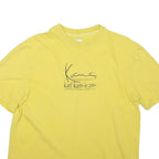 KANI Mens Yellow Cotton Graphic T-Shirt XS Short Sleeve Crew Neck Casual
