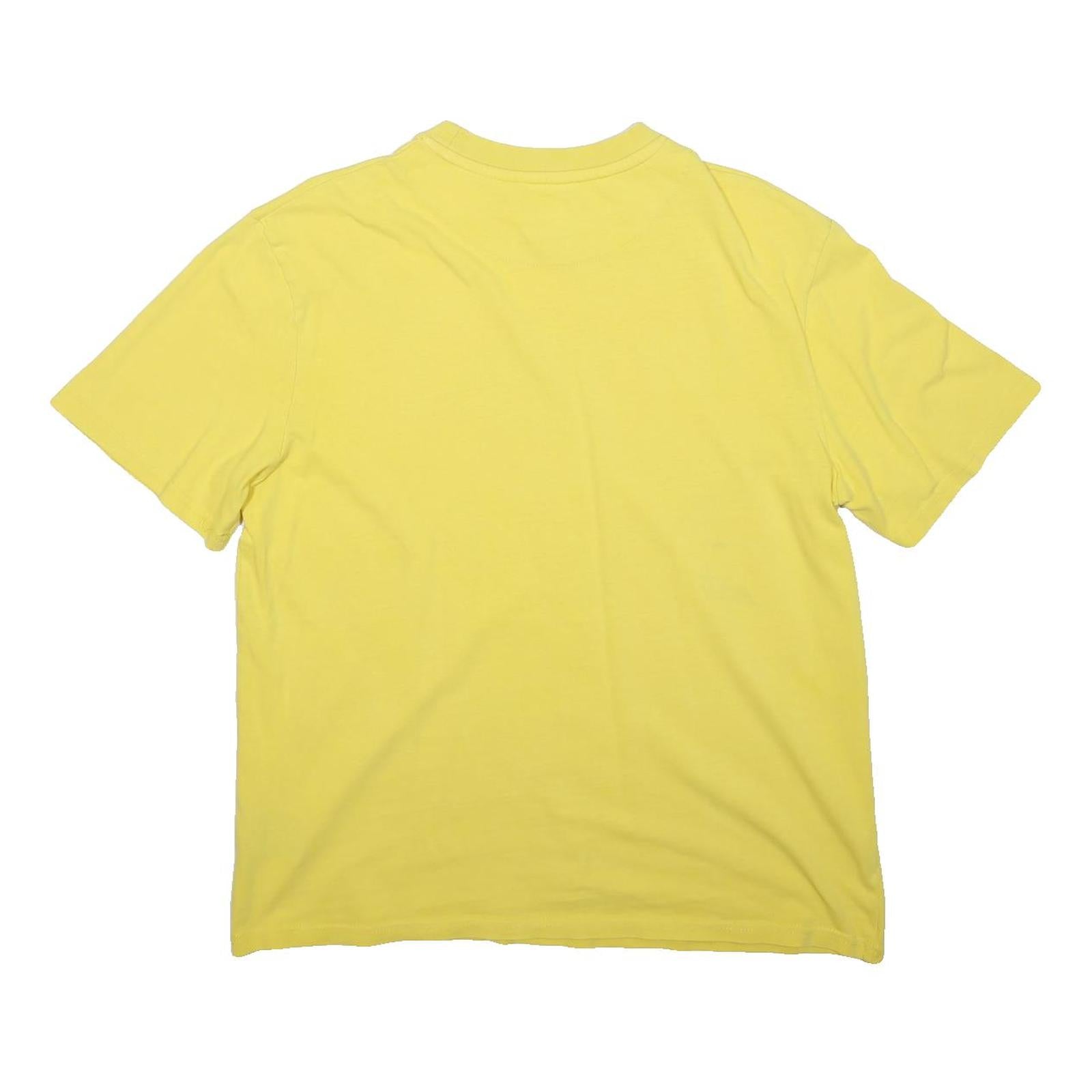 KANI Mens Yellow Cotton Graphic T-Shirt XS Short Sleeve Crew Neck Casual