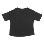 PUMA Womens Black Graphic T-Shirt XL Short Sleeve Round Neck Casual Floral Print