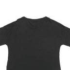 PUMA Womens Black Graphic T-Shirt XL Short Sleeve Round Neck Casual Floral Print