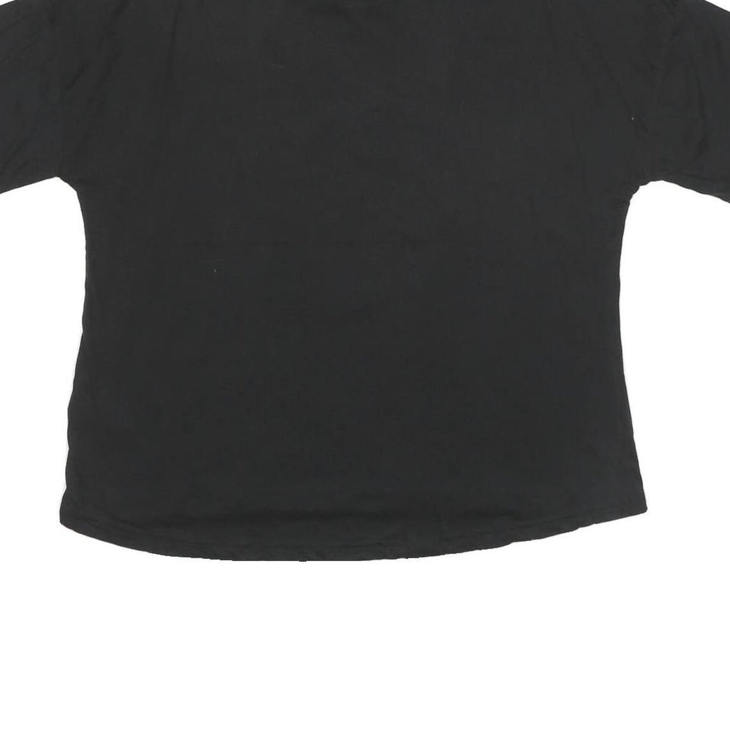 PUMA Womens Black Graphic T-Shirt XL Short Sleeve Round Neck Casual Floral Print