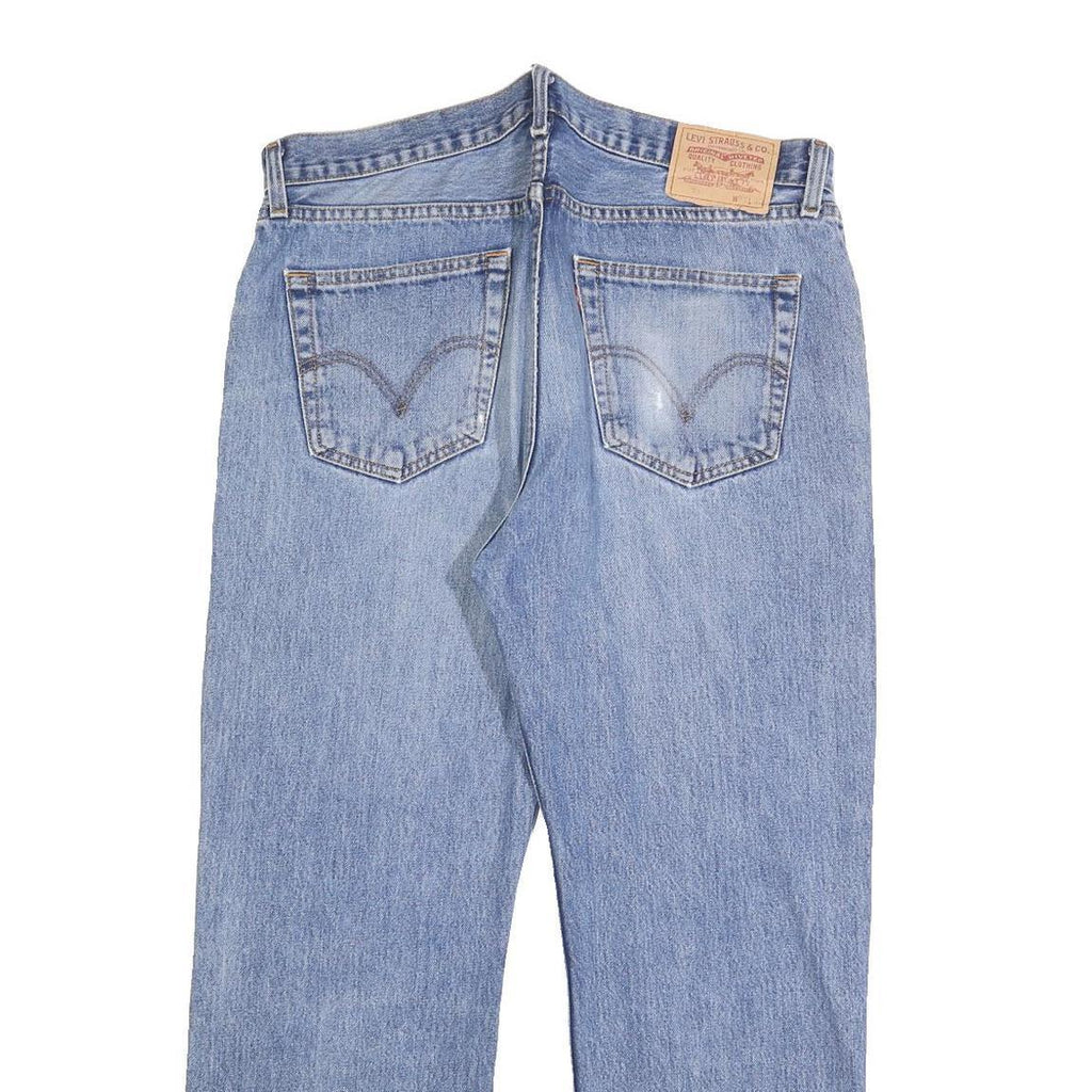LEVI'S 751 Mens Jeans Blue Relaxed Straight Denim Light W36 L30 Classic Zip