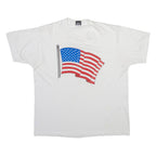 BEST Flag Mens T-Shirt White USA XL