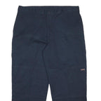 DICKIES Mens Cotton Blend Navy Relaxed Straight Trousers W36 L29 Workwear