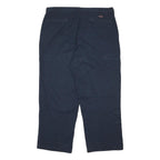 DICKIES Mens Cotton Blend Navy Relaxed Straight Trousers W36 L29 Workwear