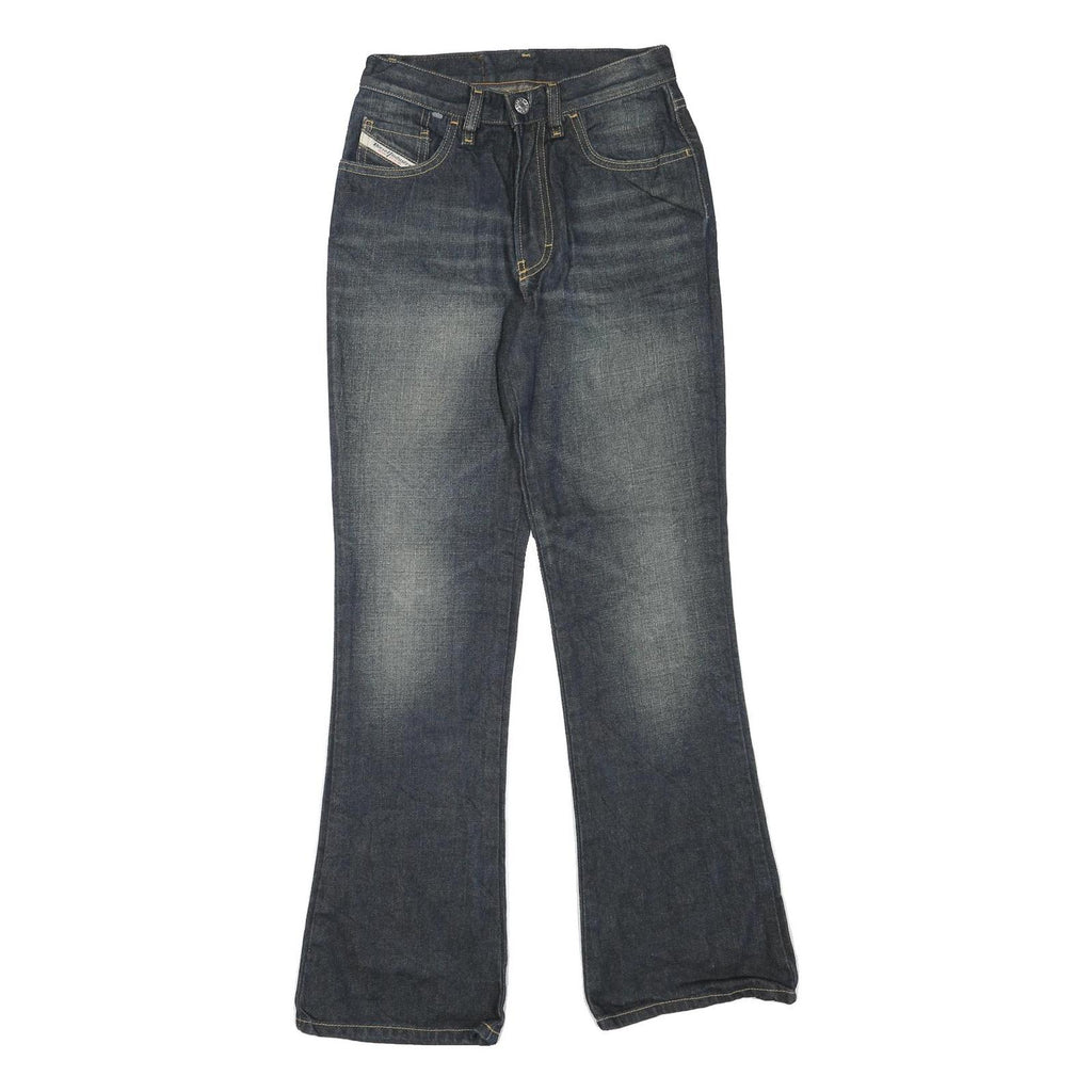 DIESEL Womens Regular Fit Wide-Leg Denim Dark Jeans W24 L28 Stylish Cotton Blend