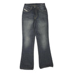 DIESEL Womens Regular Fit Wide-Leg Denim Dark Jeans W24 L28 Stylish Cotton Blend