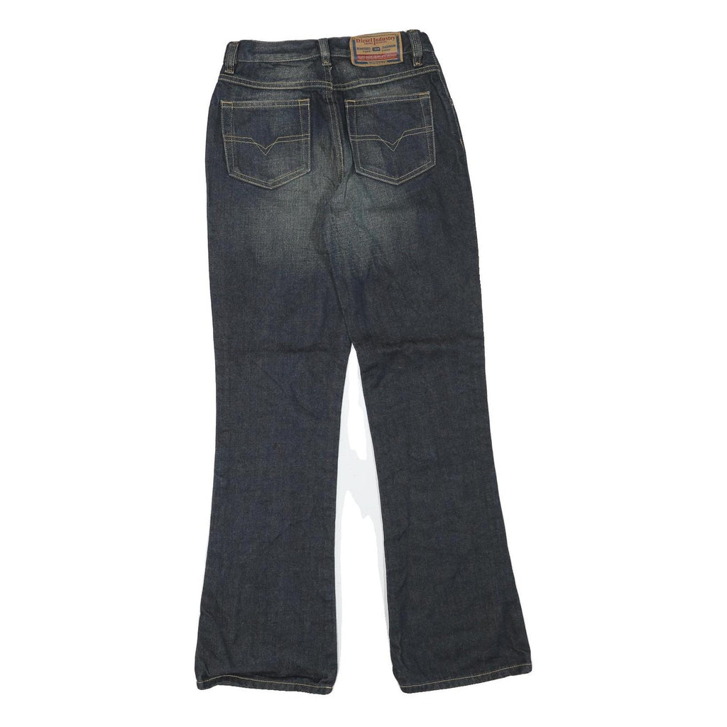 DIESEL Womens Regular Fit Wide-Leg Denim Dark Jeans W24 L28 Stylish Cotton Blend