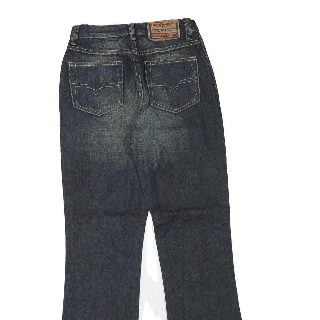 DIESEL Womens Regular Fit Wide-Leg Denim Dark Jeans W24 L28 Stylish Cotton Blend