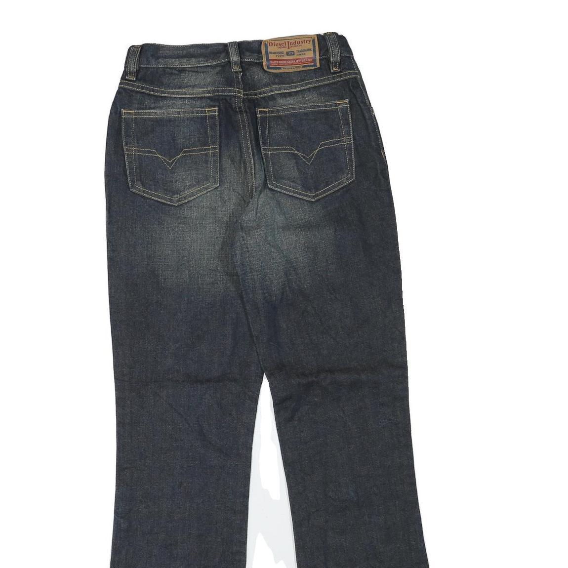 DIESEL Womens Regular Fit Wide-Leg Denim Dark Jeans W24 L28 Stylish Cotton Blend