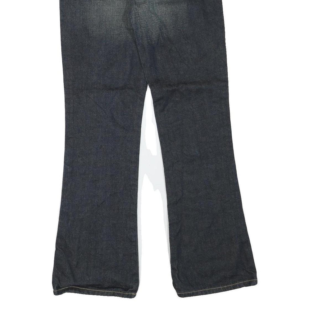 DIESEL Womens Regular Fit Wide-Leg Denim Dark Jeans W24 L28 Stylish Cotton Blend