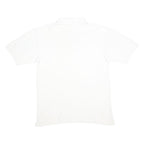 FILA Mens White Short Sleeve Plain Polo Shirt L Casual Cotton Comfort