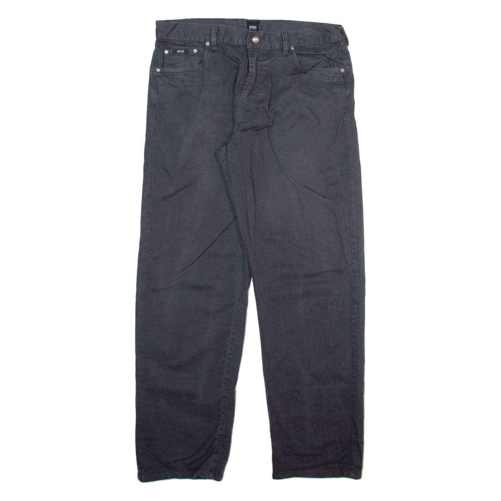 BOSS Mens Trousers Grey Relaxed Straight W36 L31