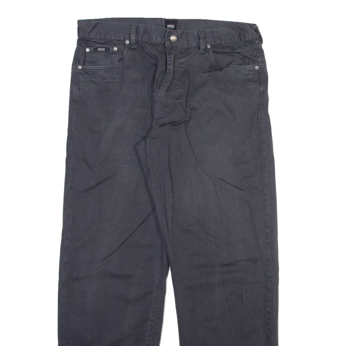 BOSS Mens Trousers Grey Relaxed Straight W36 L31