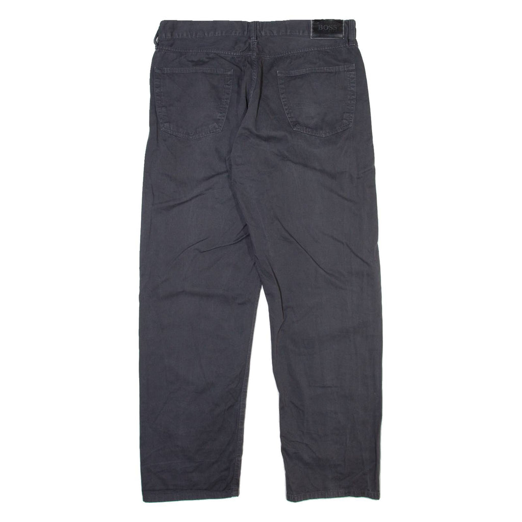 BOSS Mens Trousers Grey Relaxed Straight W36 L31