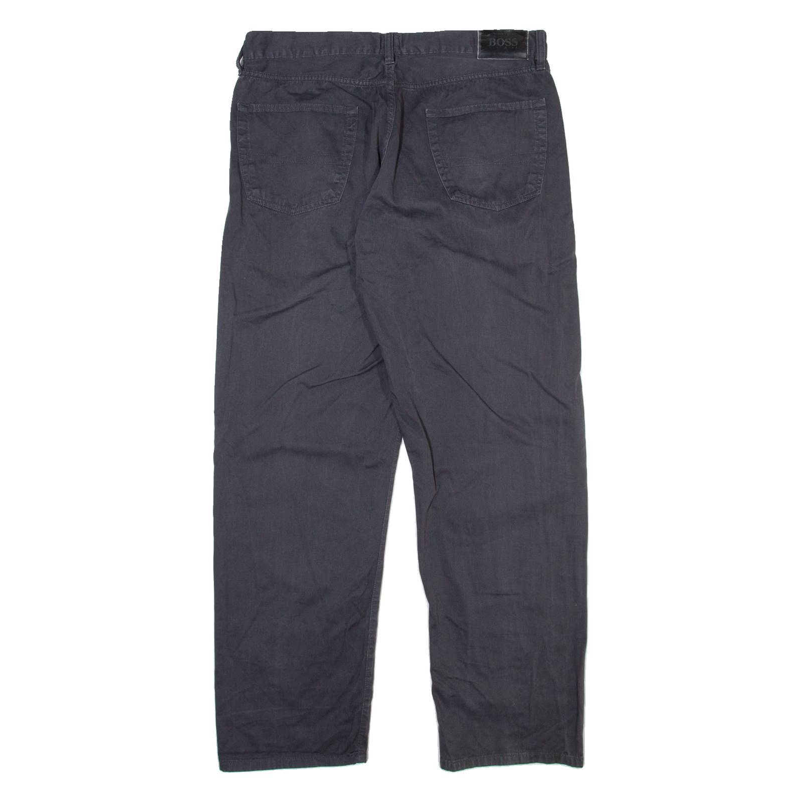 BOSS Mens Trousers Grey Relaxed Straight W36 L31