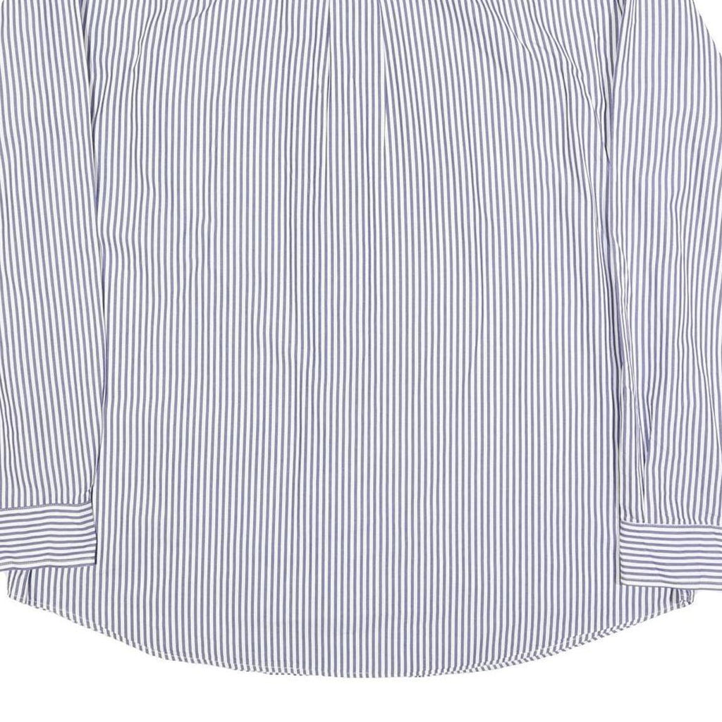 TOMMY HILFIGER Mens Blue & White Striped Shirt 2XL Classic Cotton Button-Down