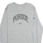 NIKE Mens Grey Purdue Long Sleeve Crew Neck T-Shirt XL Cotton Sportswear