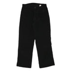 M DRESS Womens Cotton Blend Black Regular Straight Trousers W30 L28 Comfortable