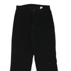 M DRESS Womens Cotton Blend Black Regular Straight Trousers W30 L28 Comfortable