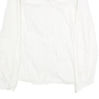 GUESS Womens White Lace Panel Shirt Long Sleeve Collared M Elegant