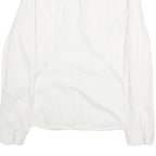 GUESS Womens White Lace Panel Shirt Long Sleeve Collared M Elegant