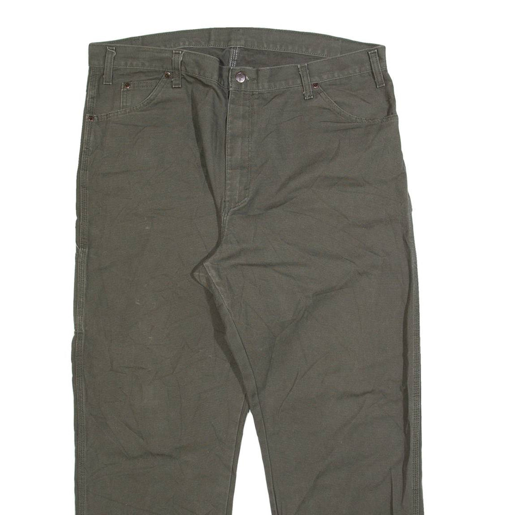 DICKIES Carpenter Mens Trousers Grey Regular Straight W40 L30