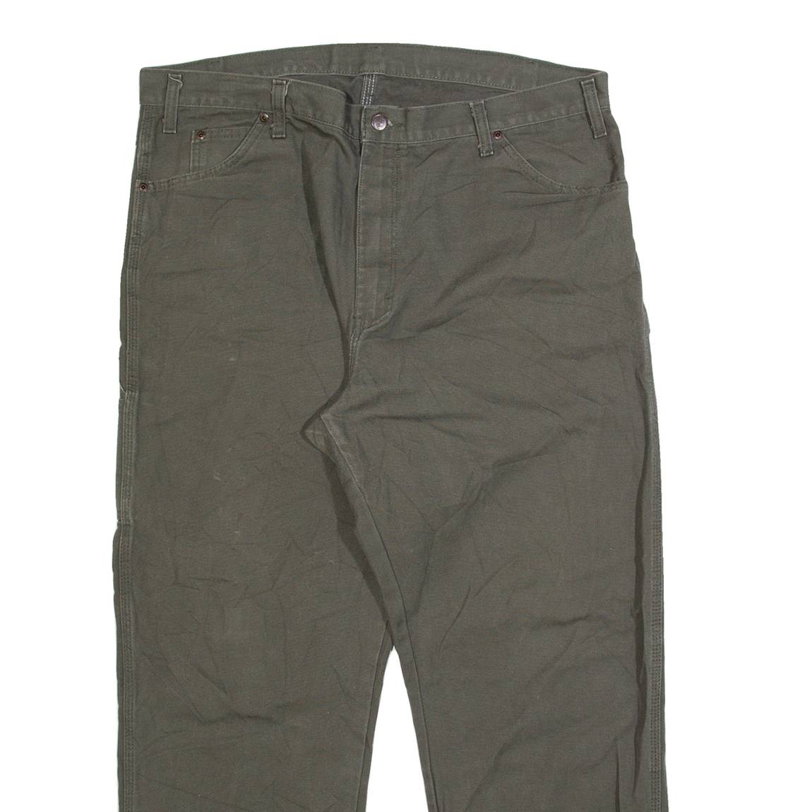 DICKIES Carpenter Mens Trousers Grey Regular Straight W40 L30