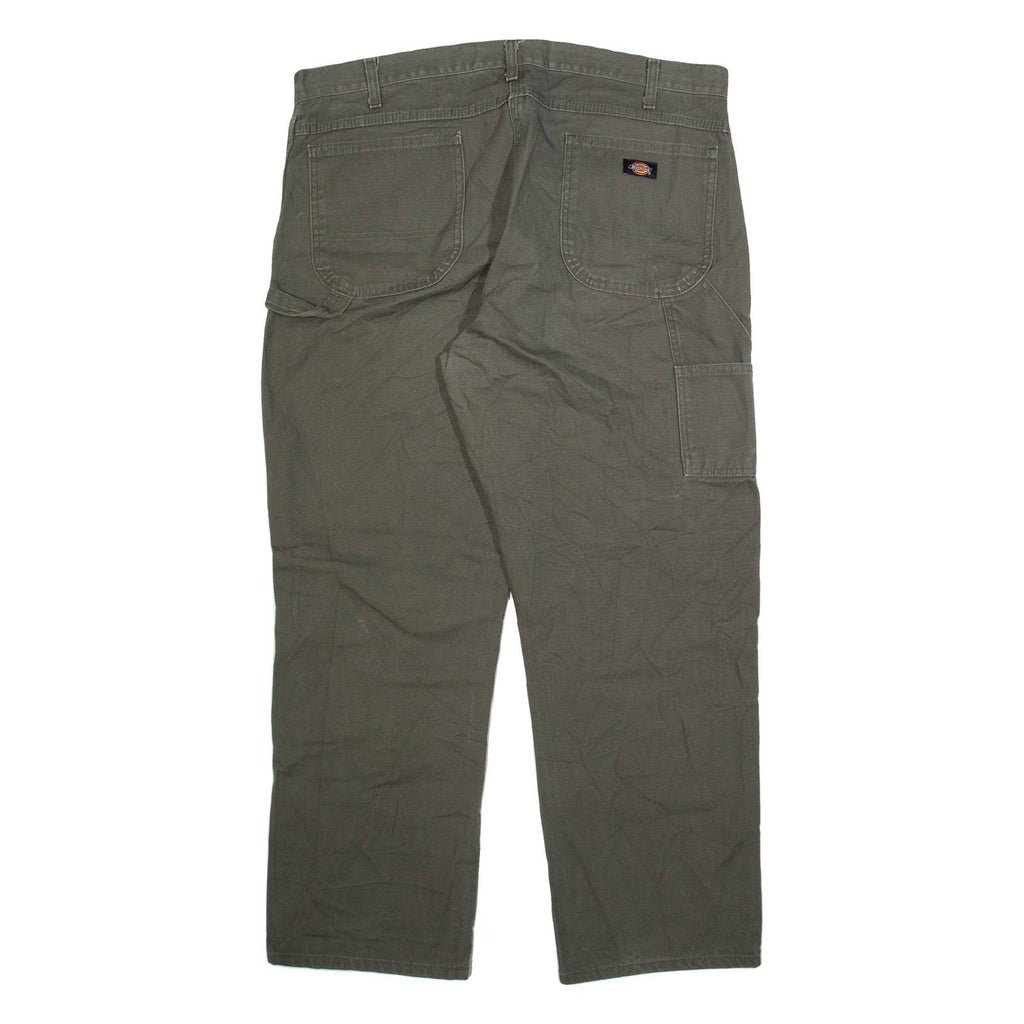 DICKIES Carpenter Mens Trousers Grey Regular Straight W40 L30